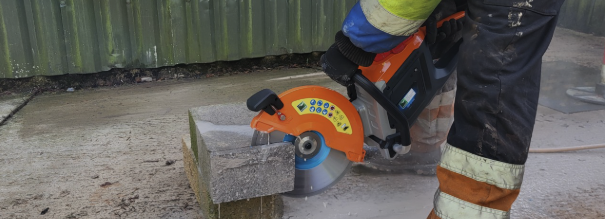 Concrete saw replacement front wheel